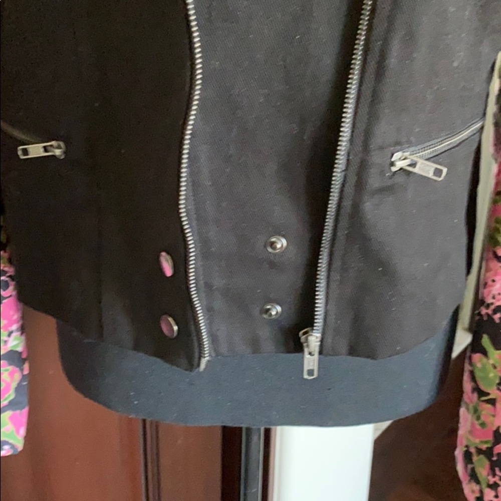 Moto style denim jacket - Picture 5 of 7